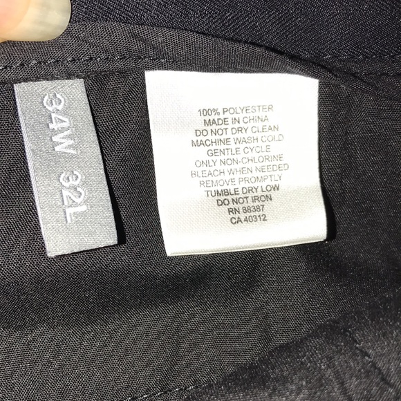 Ashworth Flat Front Golf Pants, Black, 34/32, NWT! - Picture 14 of 15